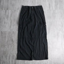 black lyocell spandex d-ring cargo pants