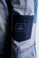 "Re:make" track baggy denim pants