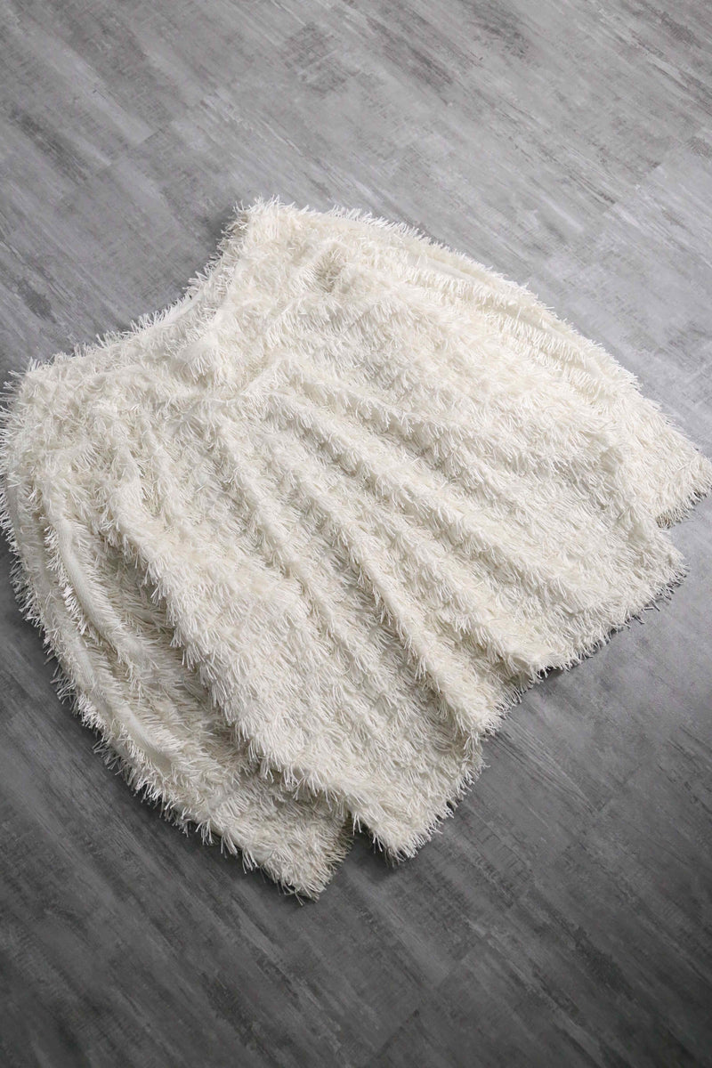 dolman sleeve sheer shaggy pull