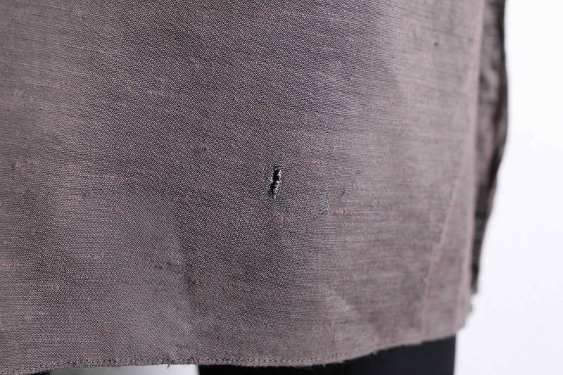 light purple tuck pattern officer collar kurta shirt