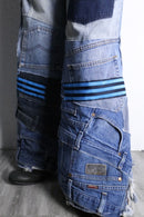 "Re:make" track baggy denim pants