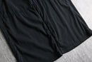 black lyocell spandex d-ring cargo pants