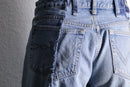 "Re:make" track baggy denim pants