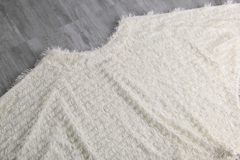 dolman sleeve sheer shaggy pull