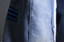 "Re:make" track baggy denim pants