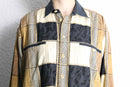 patchwork border design l/s shirt