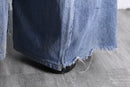 "Re:make" track baggy denim pants