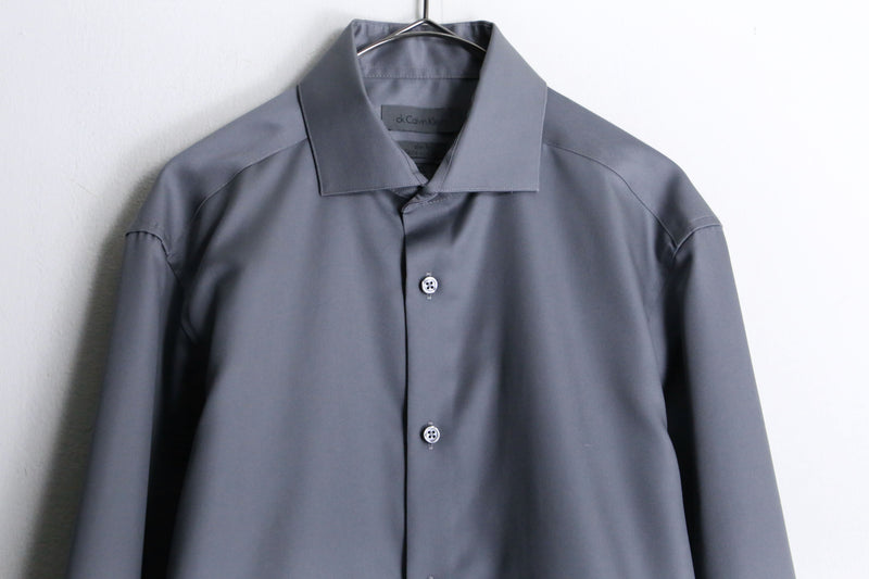 "Calvin Klein" gray dress shirt