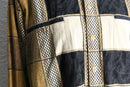 patchwork border design l/s shirt