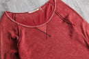 patterned cuff thermal top