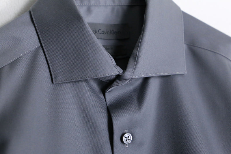 "Calvin Klein" gray dress shirt