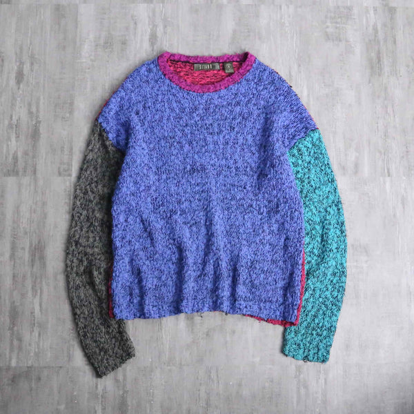 multi color pile knit