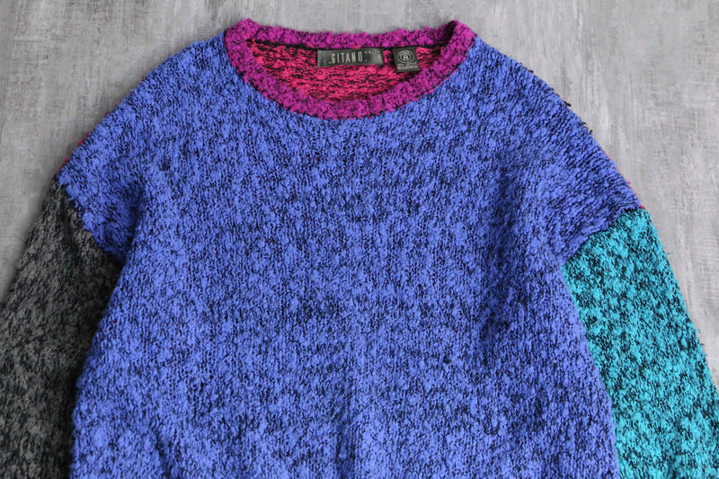 multi color pile knit