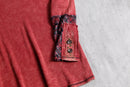patterned cuff thermal top