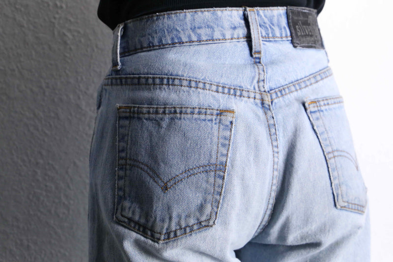 "LEVI'S SILVERTAB" light blue straight denim