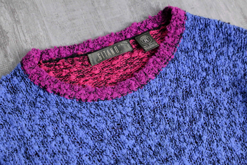 multi color pile knit