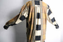 patchwork border design l/s shirt