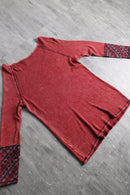 patterned cuff thermal top