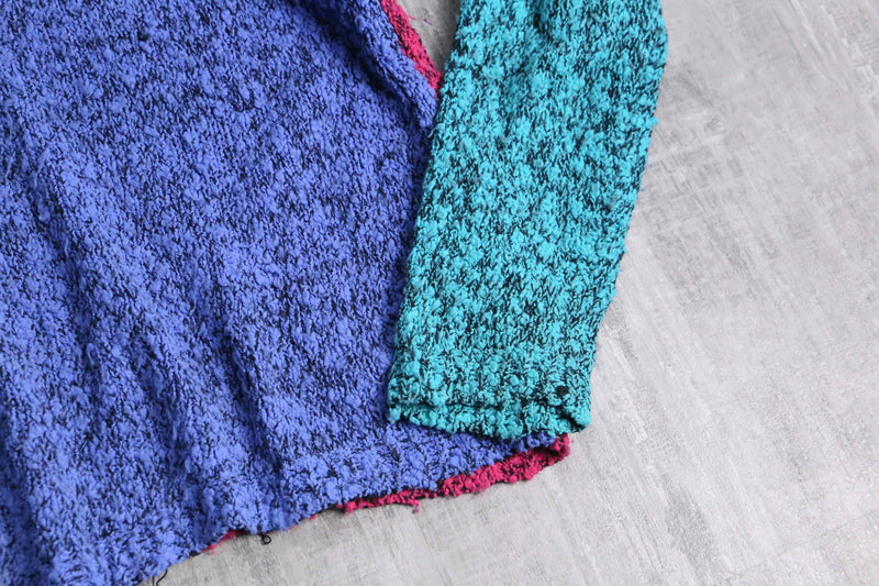 multi color pile knit