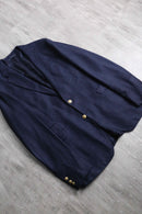 navy fine wool tailored jacket