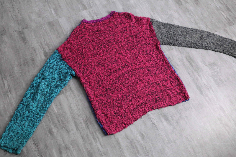 multi color pile knit
