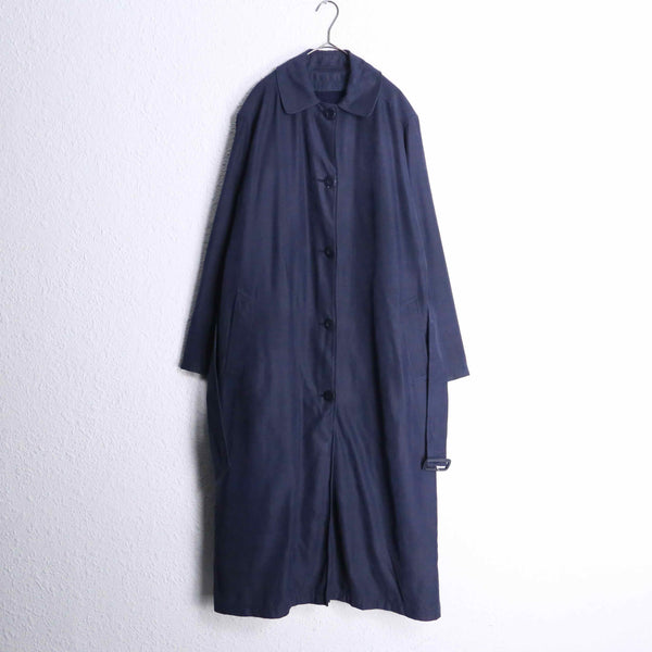 "LONDON FOG" navy smooth balmacaan long coat