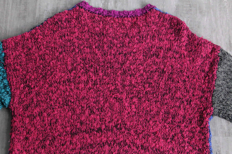 multi color pile knit