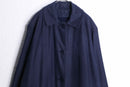 "LONDON FOG" navy smooth balmacaan long coat