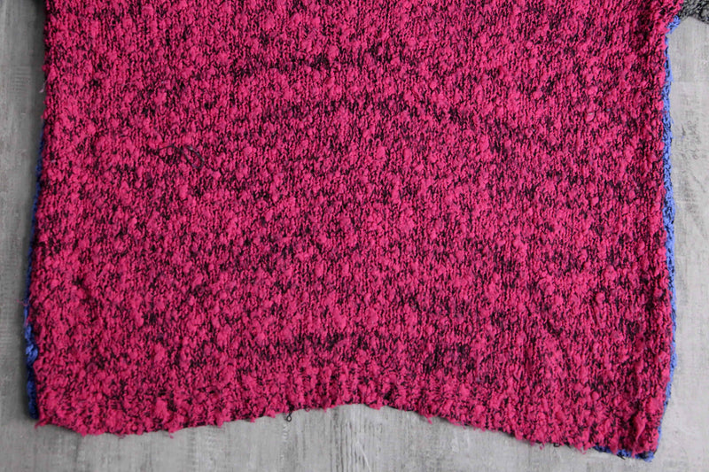 multi color pile knit