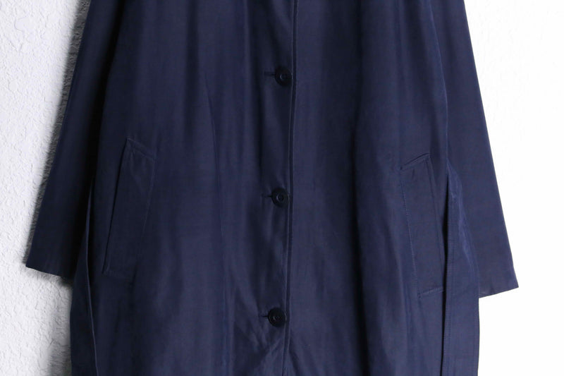 "LONDON FOG" navy smooth balmacaan long coat