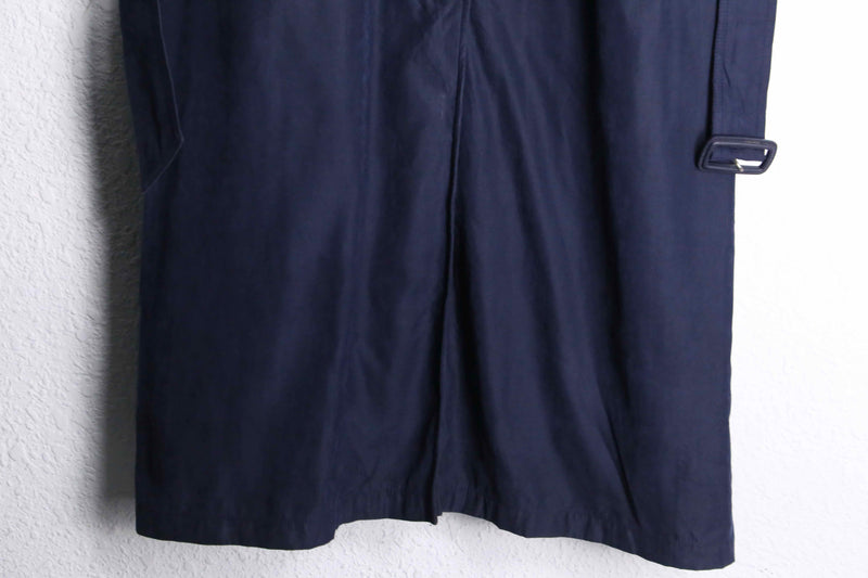 "LONDON FOG" navy smooth balmacaan long coat