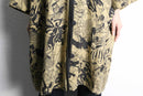 abstract pattern dolman half coat
