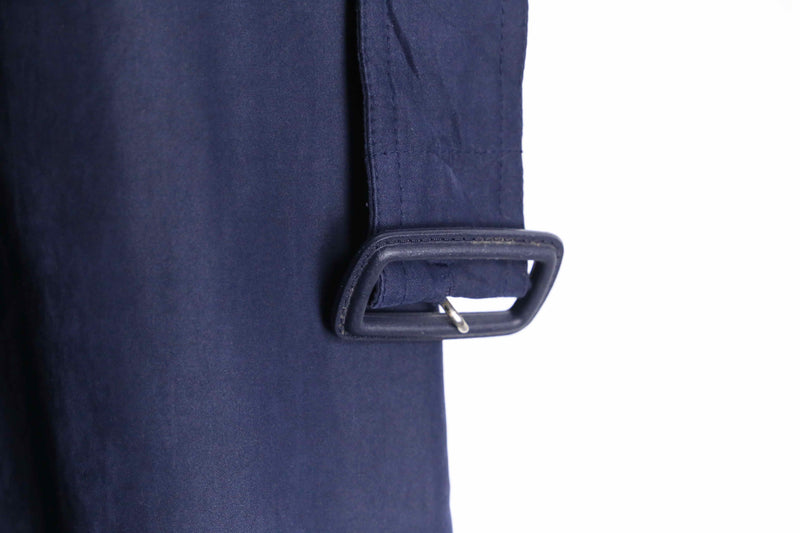 "LONDON FOG" navy smooth balmacaan long coat