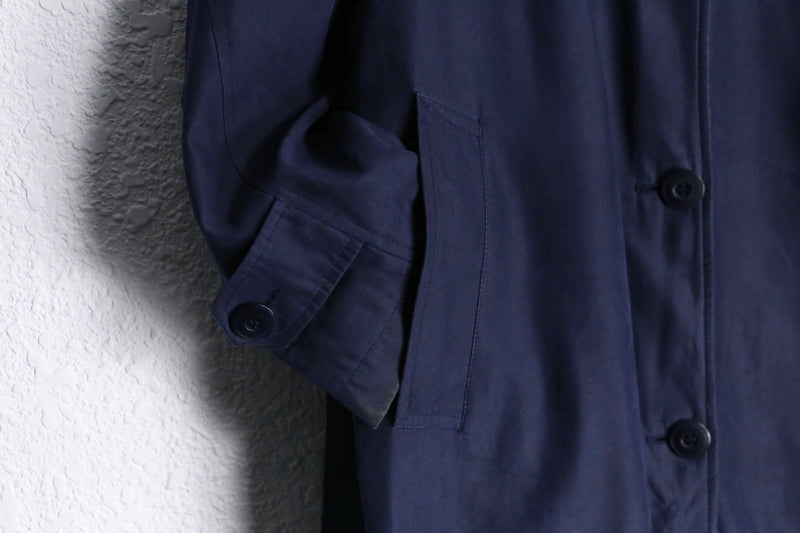 "LONDON FOG" navy smooth balmacaan long coat