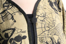 abstract pattern dolman half coat