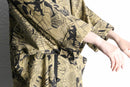 abstract pattern dolman half coat