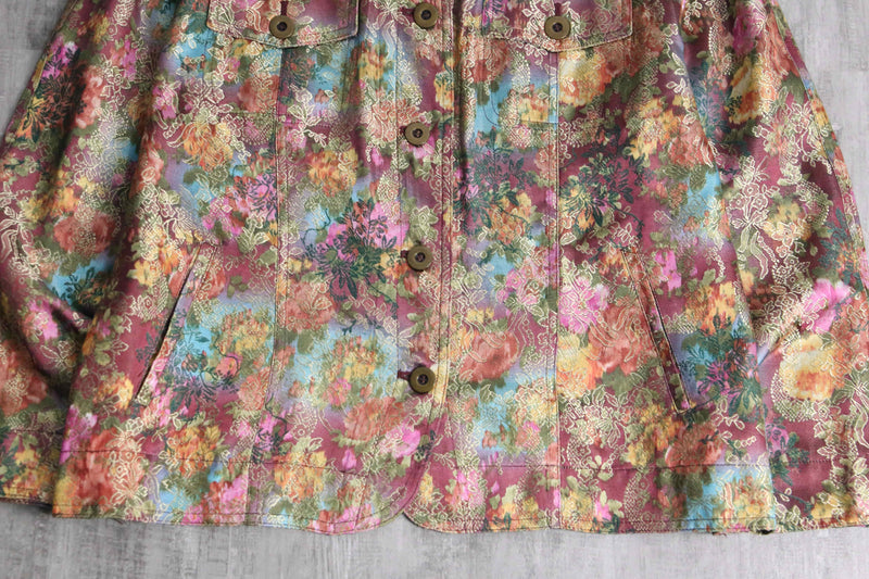 botanical design aurora color  tracker jacket