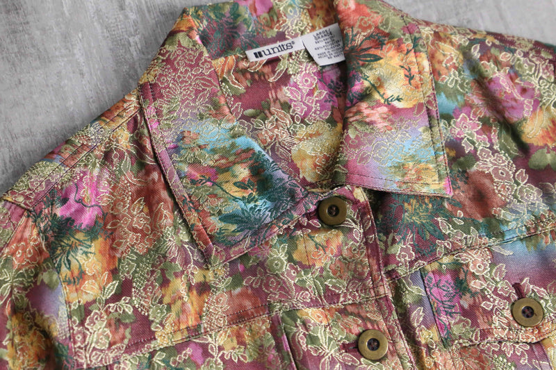 botanical design aurora color  tracker jacket