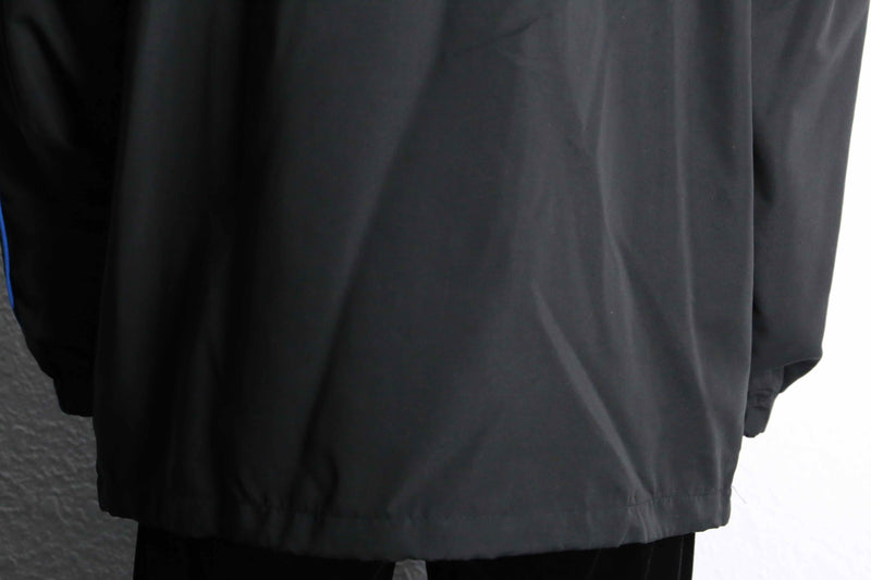 "KING SIZE" peach skin blue line zip jacket