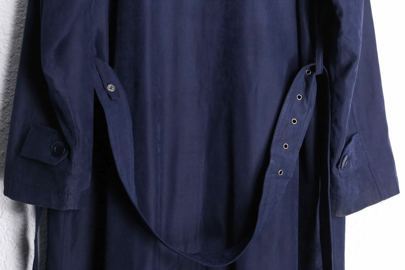 "LONDON FOG" navy smooth balmacaan long coat