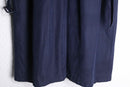 "LONDON FOG" navy smooth balmacaan long coat