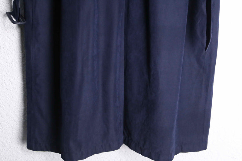 "LONDON FOG" navy smooth balmacaan long coat