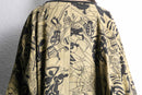 abstract pattern dolman half coat