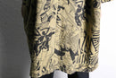 abstract pattern dolman half coat