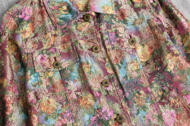 botanical design aurora color  tracker jacket