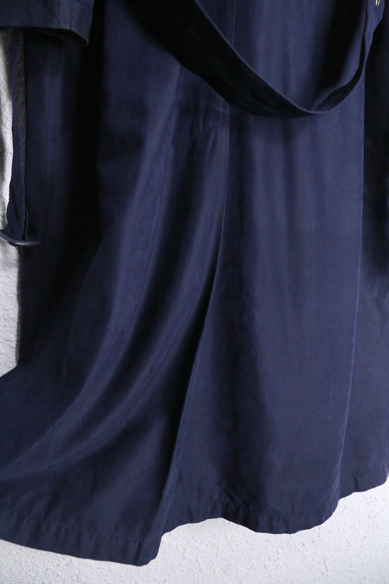 "LONDON FOG" navy smooth balmacaan long coat