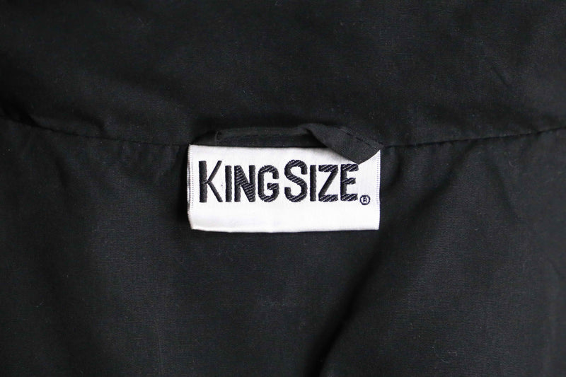 "KING SIZE" peach skin blue line zip jacket