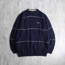 “BOSS HUGO BOSS”low tone stripe knit
