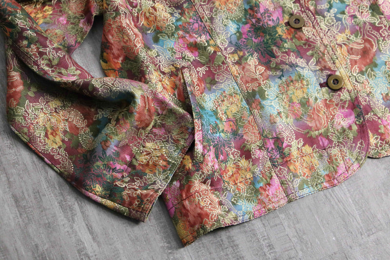 botanical design aurora color  tracker jacket