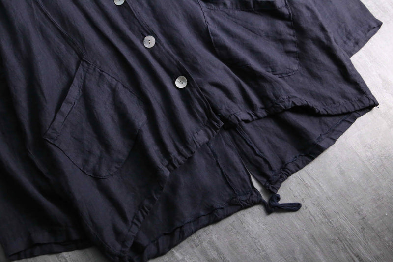 2000s fishtail linen hoodie made in Italy